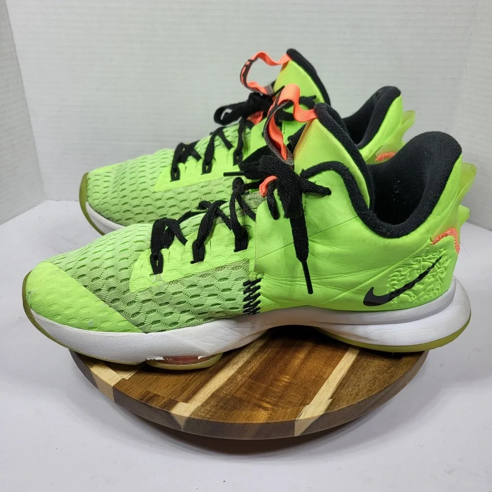 Nike LeBron Witness 5 Lime Glow Bright Mango Mens 11 CQ9380-300 Basketball Shoes